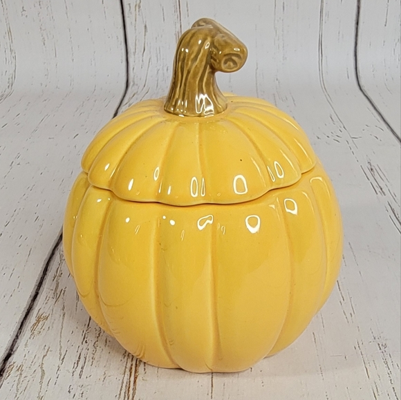Hallmark Vintage Fall Halloween Harvest Ceramic Pumpkin Suger Dish Stash Spot - Picture 2 of 12